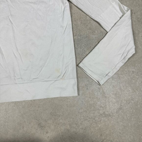 Nike Dri Fit Athletic Long Sleeve Top XS Grey Mesh Long Sleeves Lightweight Base - Picture 16 of 16